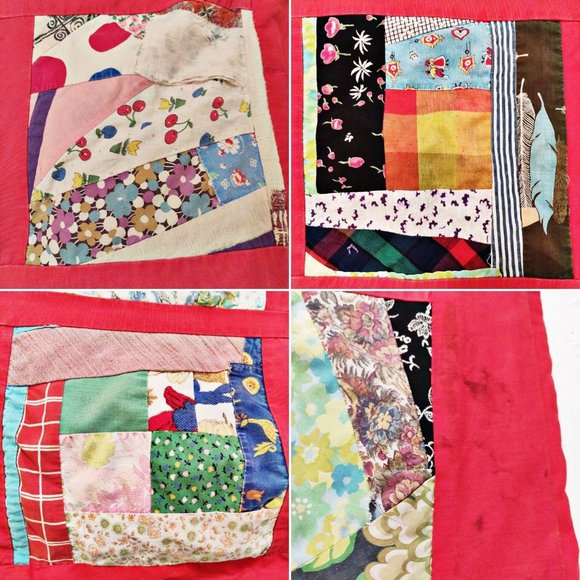 Vintage Patchwork Scrap Crazy Quilt Handmade Full - Picture 10 of 12